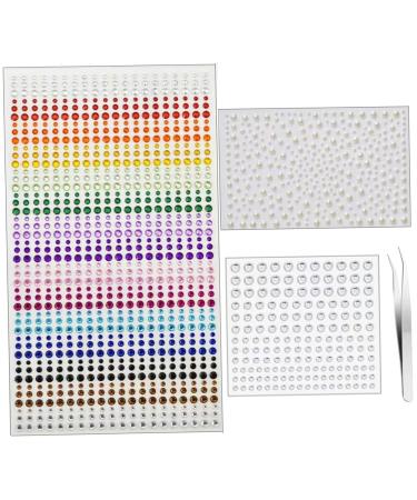 1390 PCS Face Jewels Set - Skin-Friendly Rhinestones for Festivals & Daily Makeup | Self-Adhesive Glitter Kit with Tweezer - Buy Online on SooperMarket.com