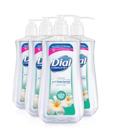 Dial Antibacterial Liquid Hand Soap, White Tea, 11 Ounce (Pack of 4) Tea Tree 11 Fl Oz (Pack of 4)