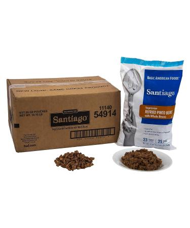 Santiago Vegetarian Refried Pinto Beans 27.09 oz - Authentic Mexican Flavor | Non-GMO & Gluten-Free - Buy Online on SooperMarket.com