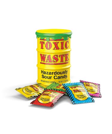 Toxic Waste 3-Pack Original Yellow Drums Assorted Sour Candy - 5 Flavors Apple, Watermelon, Lemon, Blue Raspberry, Black Cherry 1.7oz - Buy Online on SooperMarket.com