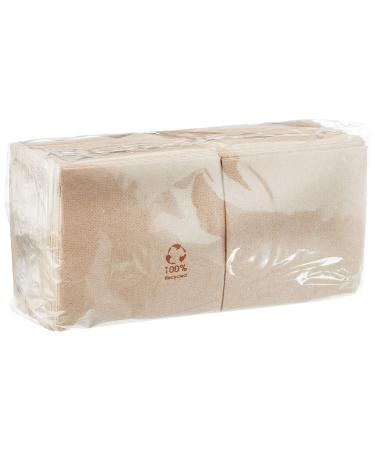 MORIGAMI SER22117138 Cocktail Napkin 20 x 20 2-ply 1/4 fold 100 napkins 100% natural kraft natural kraft