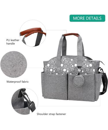 SONARIN Multi-Function Waterproof Baby Changing Bag - Grey | Large Capacity Travel Diaper Bag with Pacifier Holder - Buy Online on SooperMarket.com