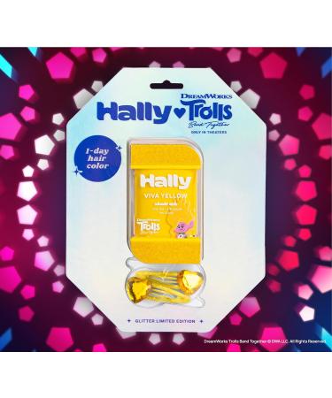 Buy Hally Hair Viva Yellow 1-Day Hair Color for Kids | Temporary Shade Stix Dye | No Mess Application | Washes Out Easily | Fun Trolls Hair Accessories for Girls & Boys - Buy Online on SooperMarket.com