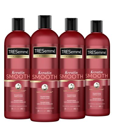 TRESemm Shampoo Keratin Smooth 4 Count For dry hair Sleek Look for Up to 72 Hours 20 oz