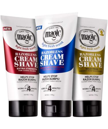 Razorless Shaving Cream for Men - SoftSheen-Carson Magic Hair Removal Quick 4 Minute Depilatory Cream for Bald Head Maintenance 6 oz - International Shipping Available - Buy Online on SooperMarket.com