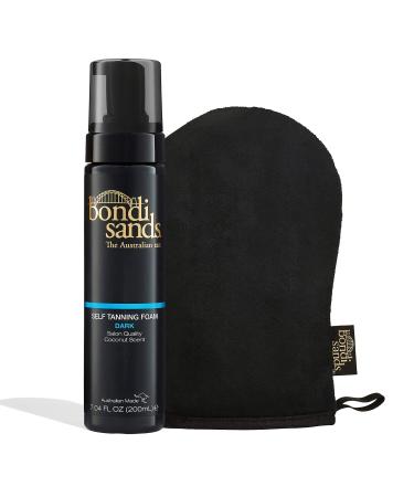 Bondi Sands Dark Self Tanning Foam + Application Mitt | Includes Lightweight Sunless Foam + Reusable Mitt for a Flawless Finish ($30 Value)