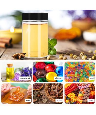 6oz 42PCS Clear Plastic Jars with Black Lids - Leak Proof Containers for Cosmetics, Slime, Lotions, and Scrubs - Buy Online on SooperMarket.com