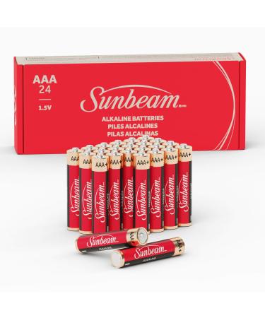 Sunbeam 16723 24 Pack AAA High-Performance Alkaline Batteries Easy to Open Value Pack 1 Count (Pack of 24) AAA