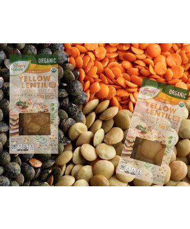 Simply Nature Yellow Lentil Lasagna Sheets Bundle Set - Vegan Organic Plant-Based Pasta, Non GMO Gluten Free, with Reusable Tote - Buy Online on SooperMarket.com