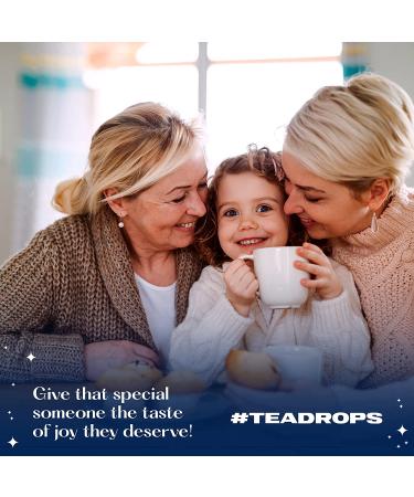 Tea Drops Lightly Sweetened Loose Leaf Gift Box - 8 Drops with Matcha, Rose, Earl Grey, Citrus Ginger & Peppermint - Wooden Gift Box - Bagless CafDecaf Tea Assortment - Buy Online on SooperMarket.com