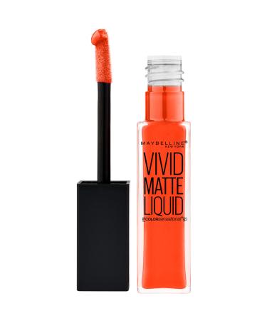 Maybelline New York Color Sensational Vivid Matte Liquid Lipstick  Orange Obsession  0.26 fl. oz. 0.26 Fl Oz (Pack of 1) Orange Obsession