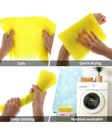 African Exfoliating Net Sponge Set - Premium Nylon Body Scrubber for Daily Use (Pink+Yellow) - Buy Online on SooperMarket.com