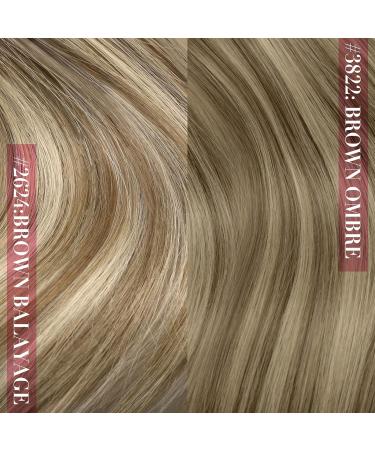 Youngsee 40cm Clip in Balayage Extensions | Real Hair Brown & Blonde | 120g - 7PCs Hair Clips - Buy Online on SooperMarket.com