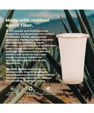 Sustainable Agave Co - Agave Fiber Cups - Plastic-Free Biodegradable Compostable Plant-Based - Clear 12 Ounce - 500 Count - Buy Online on SooperMarket.com