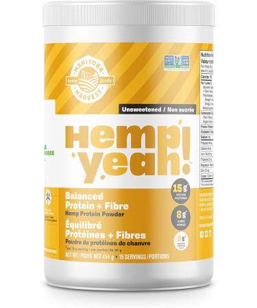 Manitoba Harvest Hemp Organic Max Protein Powder Unsweetened & Hemp Yeah Balanced Protein + Fibre Powder Unsweetened 454g with 15g protein 8g Fibre&2g Omegas 3&6 per Serving - Buy Online on SooperMarket.com