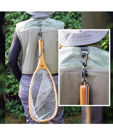 SlimFly Fly Fishing Landing Net - Soft Rubber Mesh Trout Net with Catch and Release Feature - Black Magnet/Square Head Design - Small Holes for Gentle Fish Handling - Buy Online on SooperMarket.com