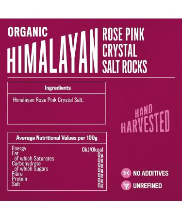Profusion Organic Himalayan Rose Pink Salt Rocks 1 kg Natural and Unrefined | Pack of 1 - Buy Online on SooperMarket.com