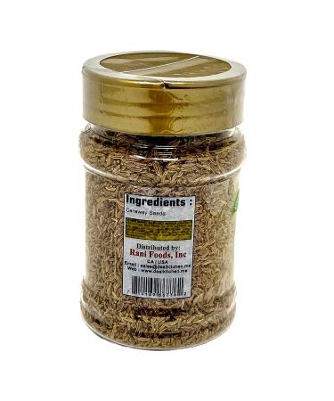 Organic Caraway Seeds (Vilayati Jeera) 3oz - Desi Kitchen Spices | Salt-Free, Vegan, NON GMO | Freshness Guaranteed - Buy Online on SooperMarket.com