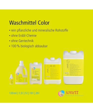 Sonett Color Detergent Mint & Lemon 1.5L - Eco-Friendly Biodegradable Laundry Wash (1 Pack) - Buy Online on SooperMarket.com