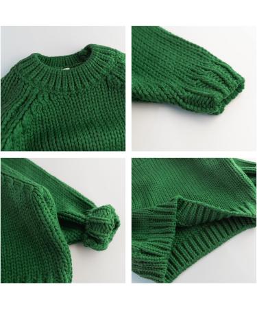 Volunboy Baby Boy Girl Green Knit Sweater 2-3 Years | Oversized Crewneck Pullover - Buy Online on SooperMarket.com
