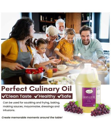 Tutto Bene Premium Grapeseed Oil - 1 Gallon (128oz) | 0 Trans Fat, Cholesterol-Free, High Antioxidants & Vitamin E - Ideal for Healthy Cooking - Buy Online on SooperMarket.com