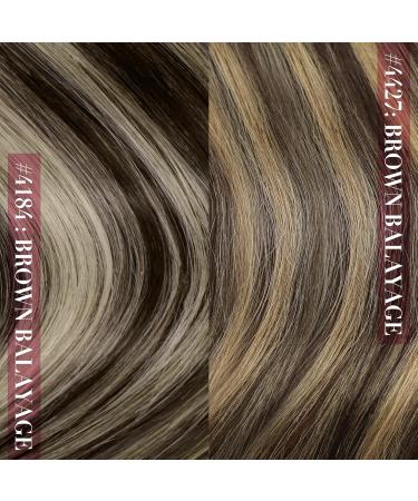 Buy Youngsee Real Hair Ombre Clip-in Extensions 40cm | Brown Blonde 120g Remy Hair | 7PCs #4/18/4 - Buy Online on SooperMarket.com