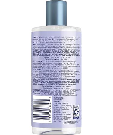 Bior Hydrate & Glow Toner Alcohol Free Facial Toner for Dry Sensitive Skin infused with Prebiotics 2% Lactic Acid and Coconut Water | Dermatologist Tested Cruelty Free and Fragrance Free (235mL) - Buy Online on SooperMarket.com