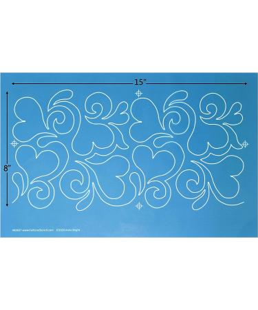 Full Line Stencil Splash of Love - Nylon Mesh Continuous Line Template for Quilting - Free Motion & Long-Arm Machine Quilting - 60037 - Buy Online on SooperMarket.com