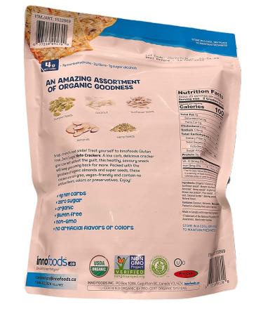 InnoFoods KETO Crackers - White & Blue Coconut Flavor - 1 lb (16 Oz) - Buy Online on SooperMarket.com