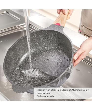 DELURA Frying Pan Skillet Dishwasher Safe Scalding Proof Handle Alloy Skillet Pan for Induction Cooker Gas Stove (Size : 28CM) - Buy Online on SooperMarket.com