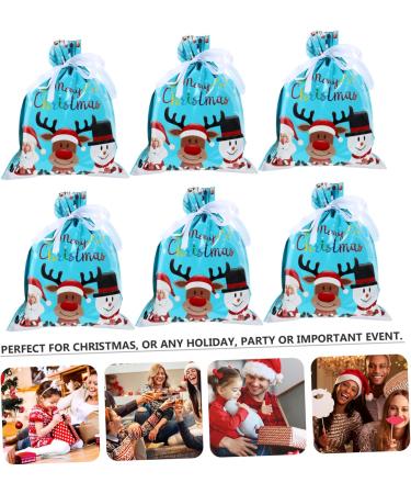 KOMBIUDA Santa Bags 6 Pcs Biscuit Drawstring Bag Candy Bags Xmas Goodie Bag Xmas Candy Pouch Child Christmas Bag - Buy Online on SooperMarket.com