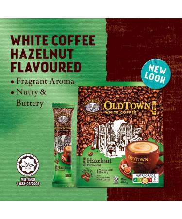 Old Town White Coffee 3 in 1 Hazelnut 15 Sachets Net WT 600g - Buy Online on SooperMarket.com