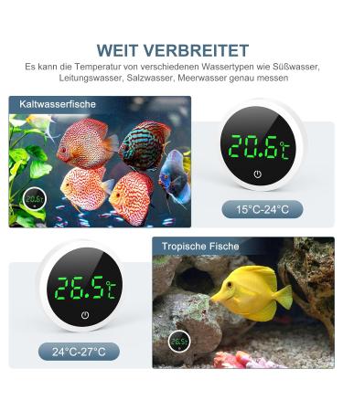 Ankilo Digital Aquarium Thermometer - Touch Screen LED Wireless Meter for Freshwater & Saltwater | Accurate Marine Temperature Monitor - Buy Online on SooperMarket.com