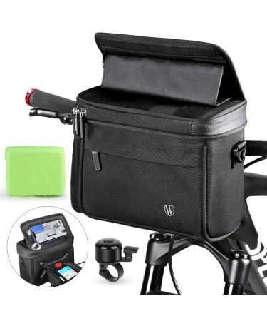 HASAGEI handlebar bag bicycle 4.7L with touchscreen bicycle bag mobile phone holder bicycle waterproof for all mobile phones