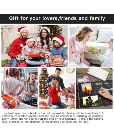 EVNEED Wedding Scrapbook Photo Album - DIY Memory Book with Accessories Kit for Anniversary, Guest Book, Xmas Gift - 80 Pages (40 Sheets) Black - 11.5 x 8.5 Inch - Buy Online on SooperMarket.com
