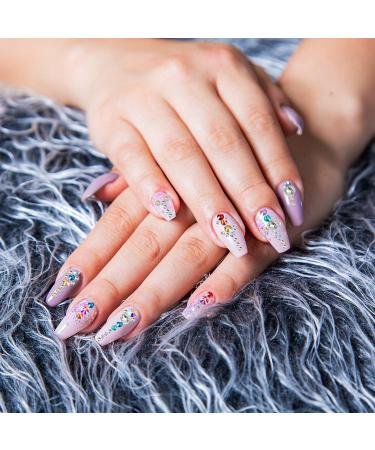 9000-Piece Nail Art Rhinestones Set - Colorful Crystal Gems with Picker & Tweezers | Mixed Sizes for Nail Design - Buy Online on SooperMarket.com