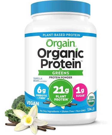 Orgain Organic Plant Based Canadian Protein Powder Creamy Chocolate Fudge - Vegan Lactose Free & Protein & Greens Vanilla Bean 2.0 Ib - Buy Online on SooperMarket.com