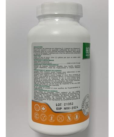Benemax Vitamin D3 2500 IU For Healthy Bones Teeth and Helps Prevent Vitamin D Deficiency Plant Based & Vegan 180 Day Supply - Buy Online on SooperMarket.com