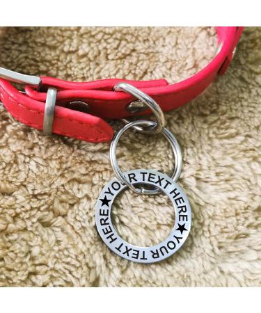 Dog Tags for Pets Puppy Cat Personalised Hollow Tag for Dogs Cats Stainless Steel ID Tag for Puppy Cats Engraved Dog Collar Tag with Any Text (Silver L) Silver Large - Buy Online on SooperMarket.com
