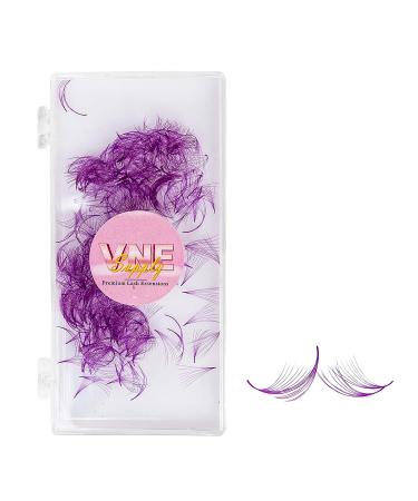 VNE 500 Colorful Lash Extensions - Premade Volume & Mega Fans - 14mm C Curl Purple 6D - Buy Online on SooperMarket.com