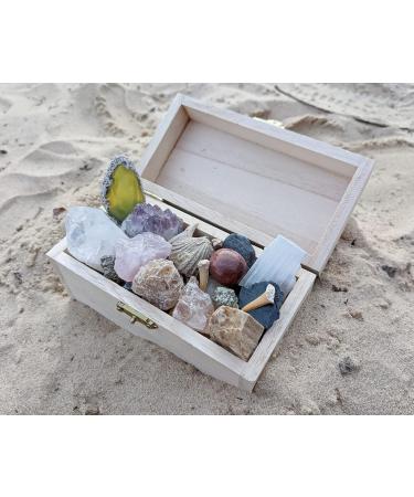 Rokkolino Treasure Chest: Real Minerals Gemstones & Fossils - Discover Nature's Treasures - Buy Online on SooperMarket.com