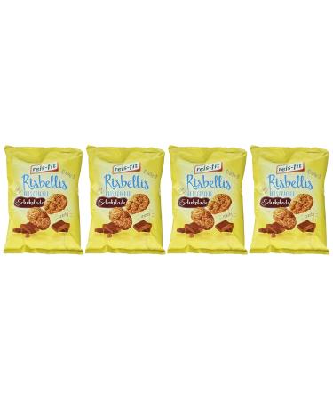 Reis-Fit Risbellis Chocolate Rice Crackers - Pack of 4 (4 x 40g) | Delicious & Gluten-Free Snack for International Shipping - Buy Online on SooperMarket.com