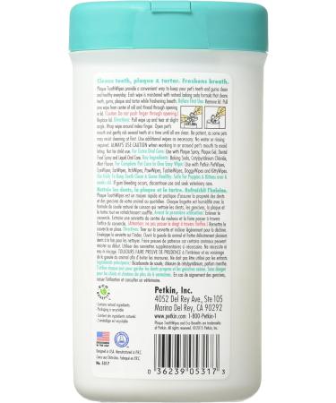 Petkin Toothwipes Dogs/Ca Size 40ct Toothwipes Dogs/Cats 40ct - Buy Online on SooperMarket.com