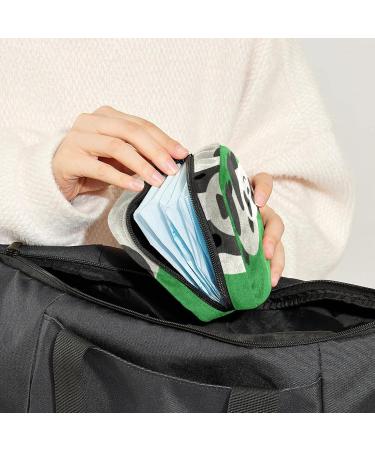 Anna Cowper Green Pandan Sanitary Napkin Storage Bag | Multi-colored Portable Period Bag for Women | Menstrual Cup & Nursing Pad Holder - Buy Online on SooperMarket.com