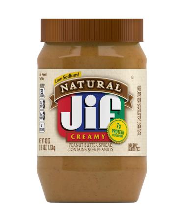 Jif Natural Creamy Peanut Butter Spread 40 oz (Pack of 8)