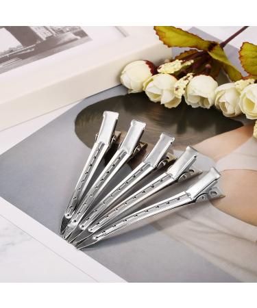 Duck Bill Hair Clips 3.5 Inches - 24 Piece Metal Alligator Curl Clips for Women Styling - Buy Online on SooperMarket.com