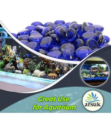 Arsuk Glassenic Deko Blue - Flat Stones for Decoration 0.955 kg - Perfect for Party Tables Vases Aquariums & Weddings - Buy Online on SooperMarket.com