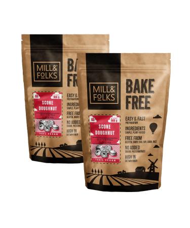 Mill & Folks Bake-Free Scone - Doughnut Flour Mixture 2x900g | Vegan & Gluten-free