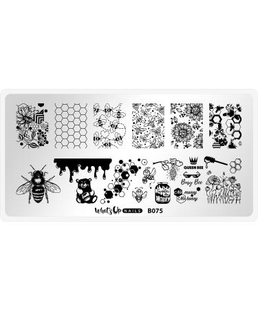 Whats Up Nails - B075 Somewhere in Bee-tween Stamping Plate for Nail Art Design