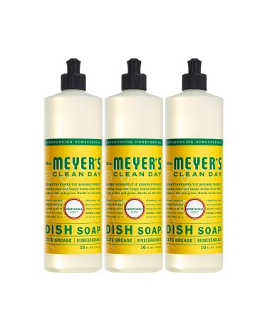 Mrs. Meyer's Liquid Dish Soap, Biodegradable Formula, Honeysuckle, 16 fl. oz - Pack of 3 Honeysuckle Pack of 3